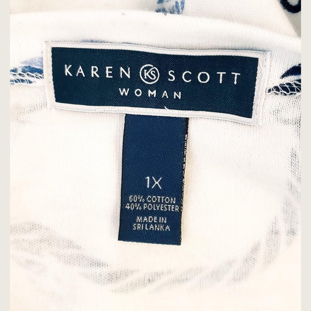 Karen Scott Boatneck Insignia Top​ - Picture 7 of 7